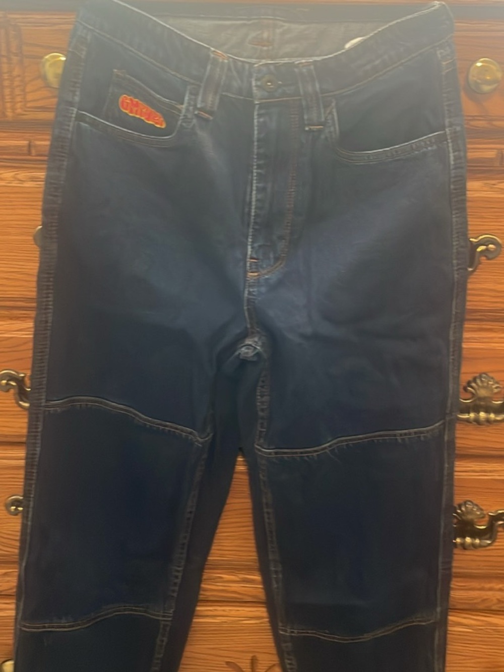 Empyre Youth Navy Blue Relaxed Jeans with Stitch Panels